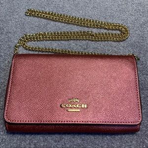 NEW COACH Metallic Blush Gold Chain Crossbody